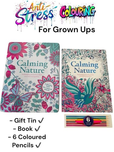 Calming nature colouring book - calming,