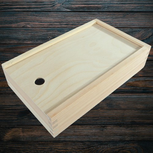 Scatola legno con coperchio - in,